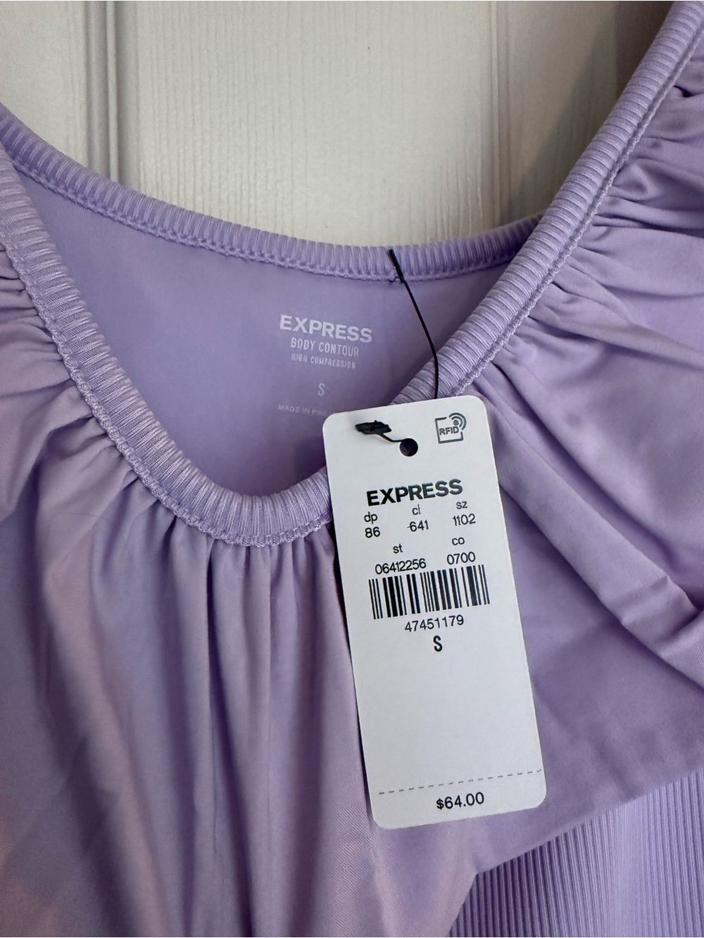 Express Lilac Ruffle Bodysuit - Picture 3 of 4